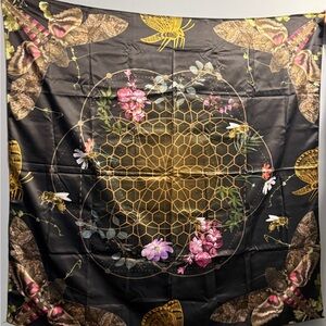 One-of-a-Kind Silk Crystal Grid Scarf